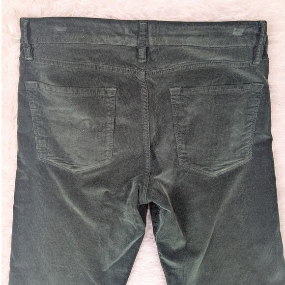 Frame Le Mini Boot Corduroy Jeans Pants Hunter Green Size 30 - Picture 9 of 13